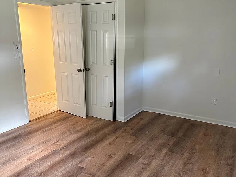 The master bedroom includes two closets.