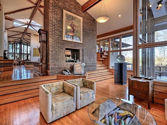 Living Room with View of Fireplace