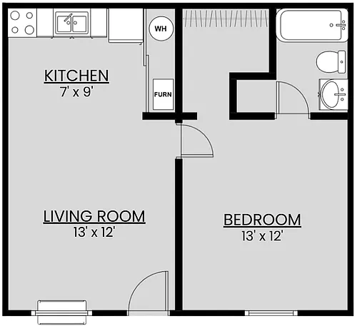 Floor plan One Bedroom Garden