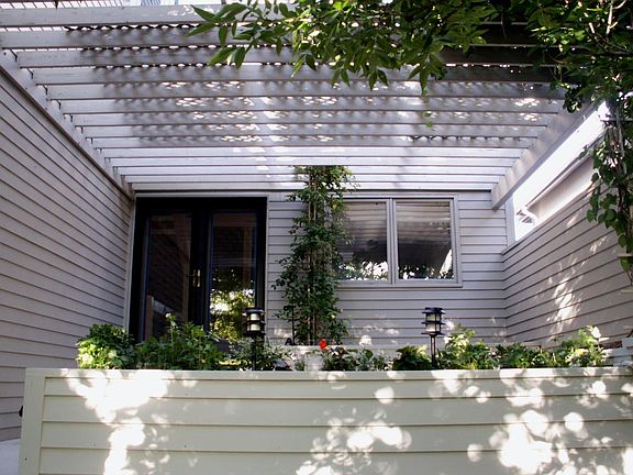 West-facing deck