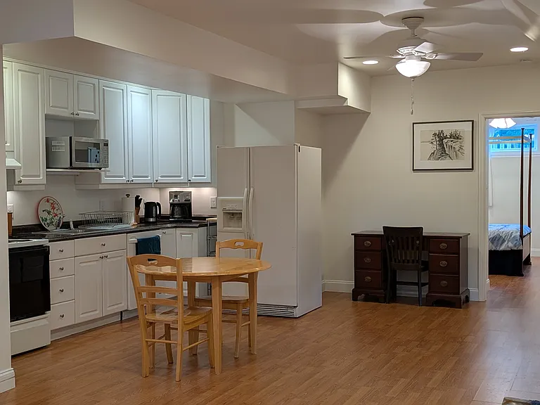 From living room to kitchen and dining