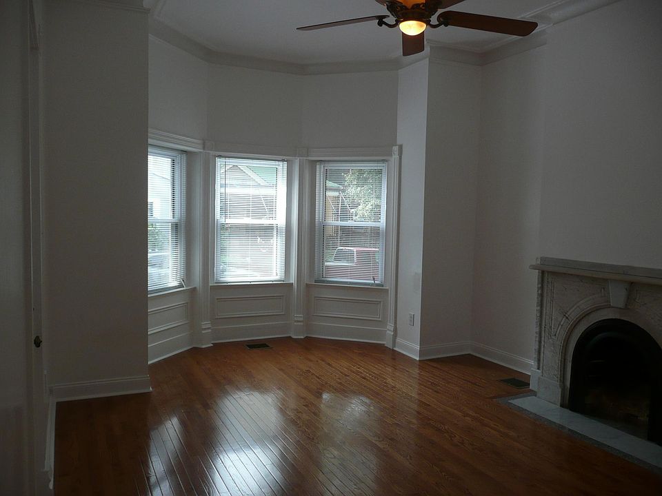Living room. Fireplace is non-working