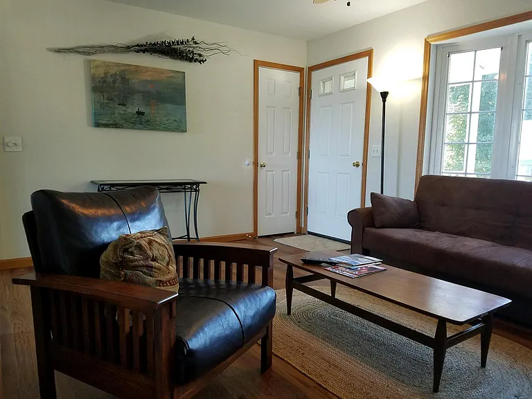 Large Living room with Natural wood trim !!