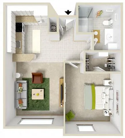 Floor plan One Bedroom