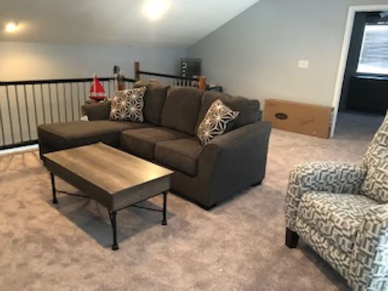 Loft living area. Bedroom toward the back
