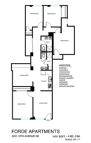 Floor plan Waitlist - 4 Bedroom