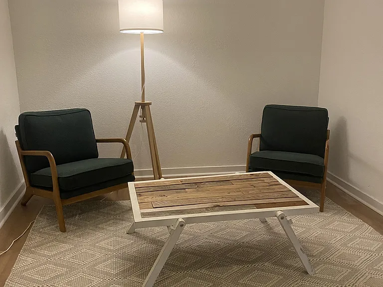 Panera Style Seating Area in Living Room