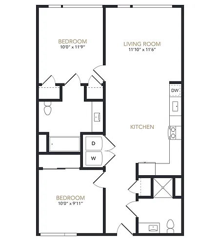 Floor plan 2X2 C