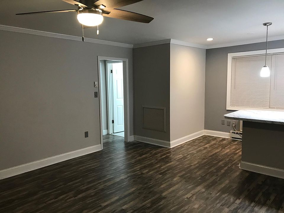 View from the front entry - double windows in the kitchen and living room areas.