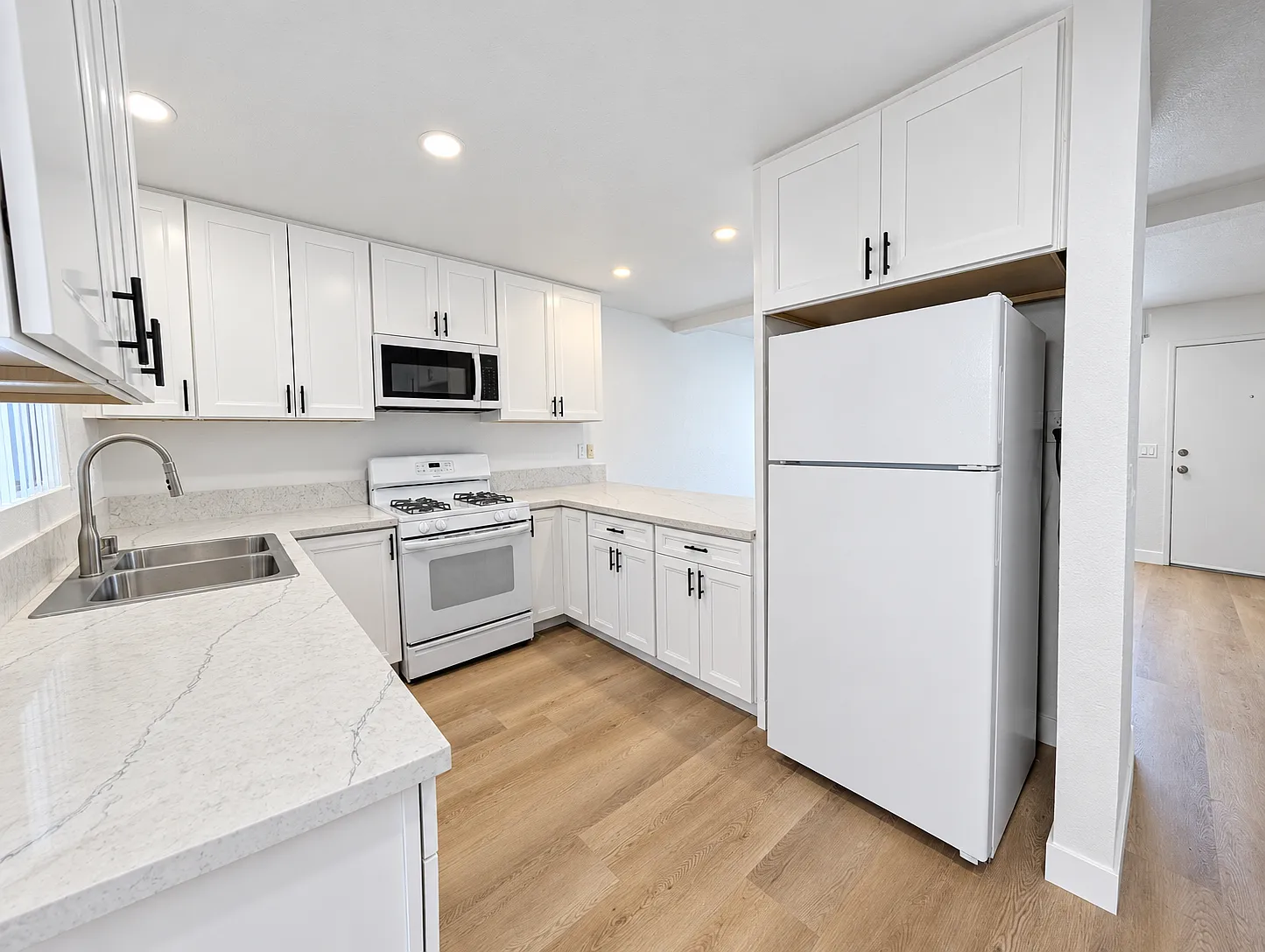 Brand new bright and open kitchen.