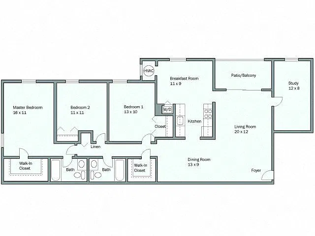 Floor plan Morehouse Study