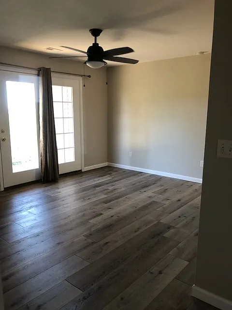 Newer flooring walks out to deck with a spacious storage closet - 1651 Cherokee Rd #2C