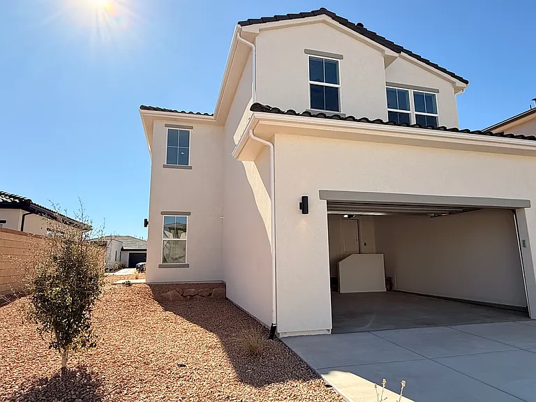 View of side and back of home