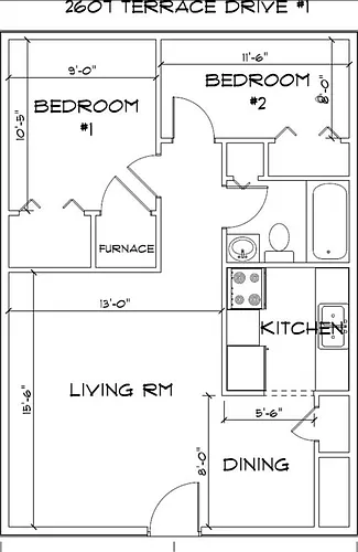 Floor plan Terrace Square 2bed