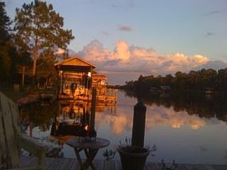 Evening view on the doc