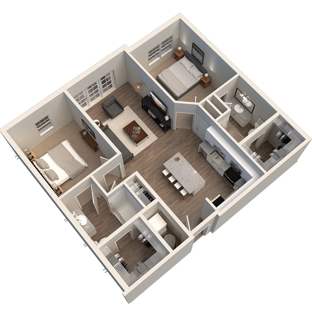 Floor plan 2x2 Phase 2 1145 sq ft
