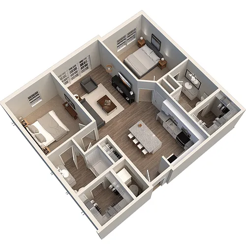 Floor plan 2x2 Phase 2 1145 sq ft