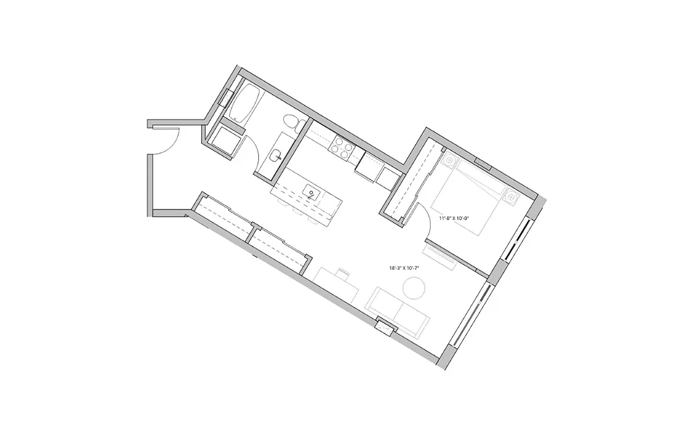 Floor plan 1X1 - C8