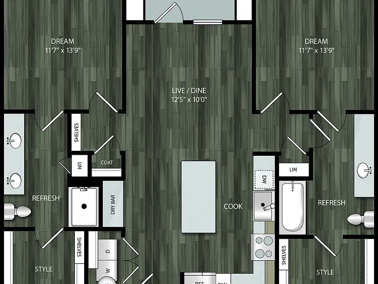 2A floor plan Encore Panther Island