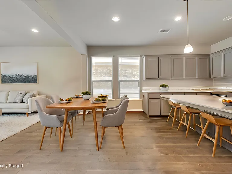 Virtually Staged Dining Area/ Kitchen