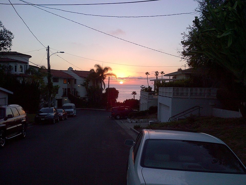 Sunset from the street in front of this apartment.