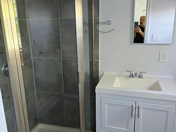 Bathroom with stand up shower