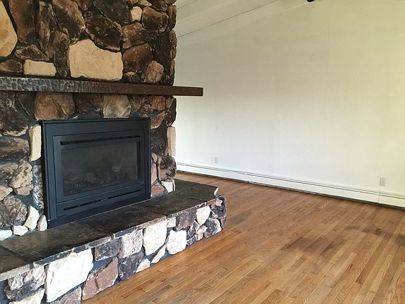 Living room with fireplace