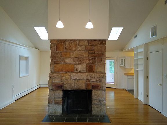 living facing fireplace