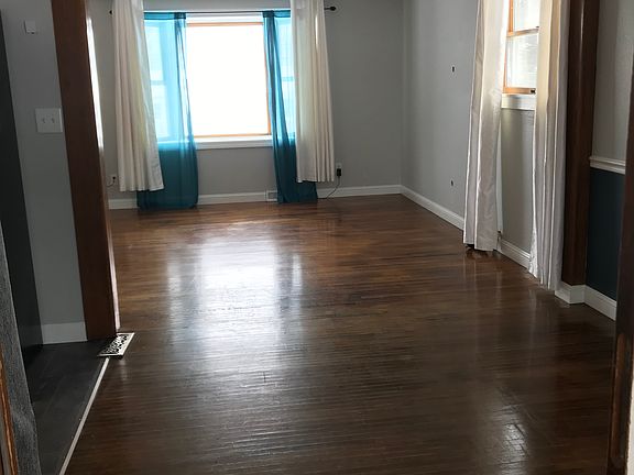 Dining room and living room.