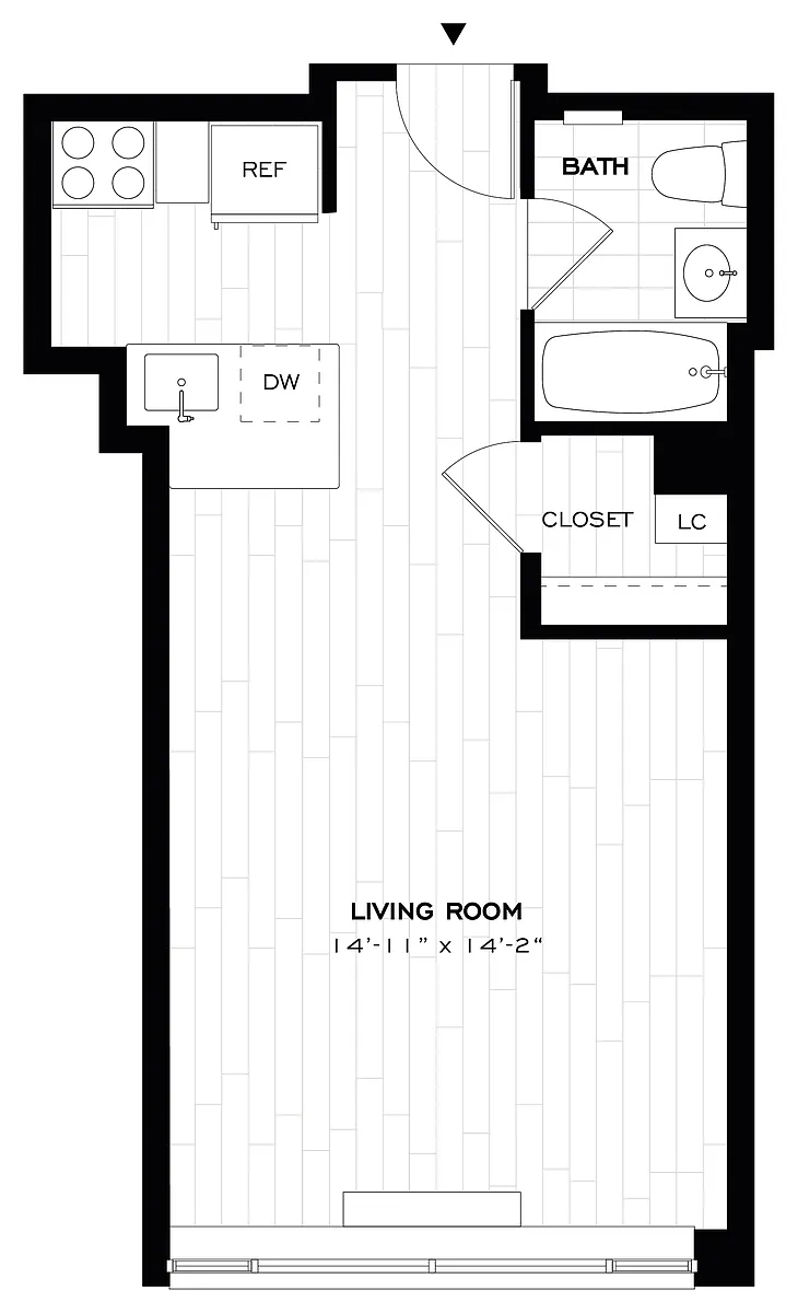Floor plan Studio-S13