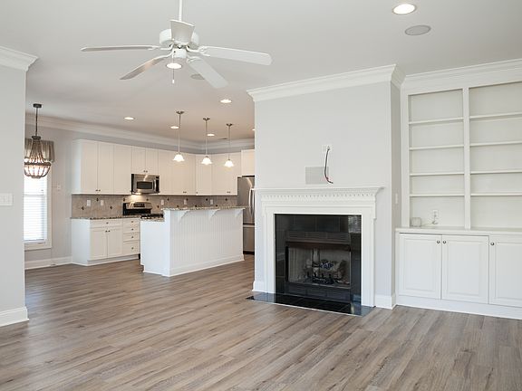 Open great room and kitchen