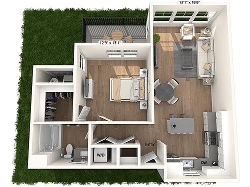 Floor plan Unit A-ADU