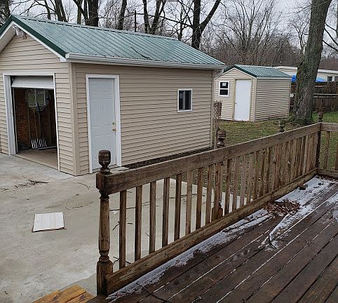 Garage and shed built 2018