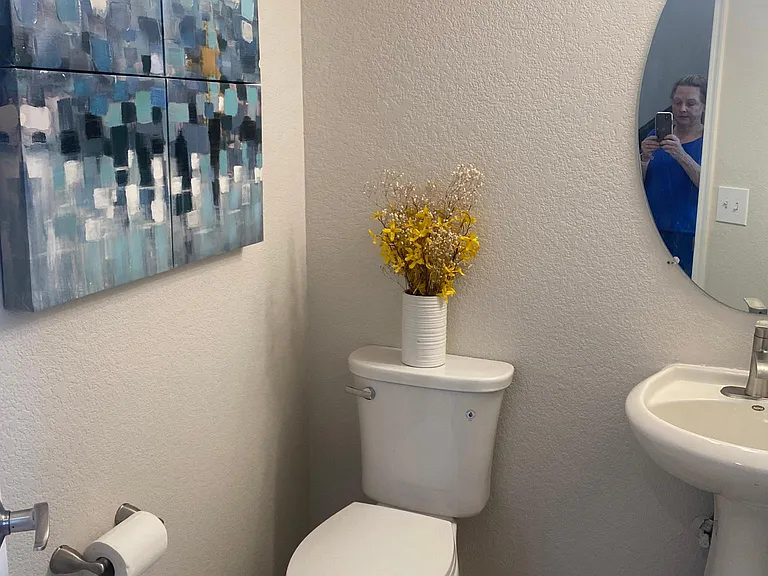 Downstairs half bathroom.