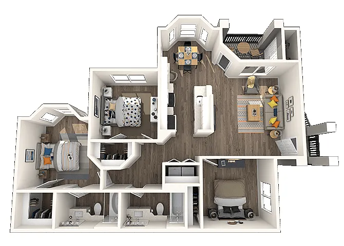 Floor plan 3A Renovated