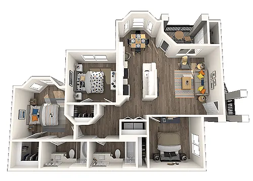 Floor plan 3A Renovated