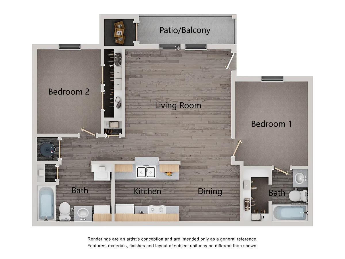 Floor plan CP1-2x2