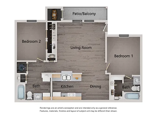 Floor plan CP2-2x2