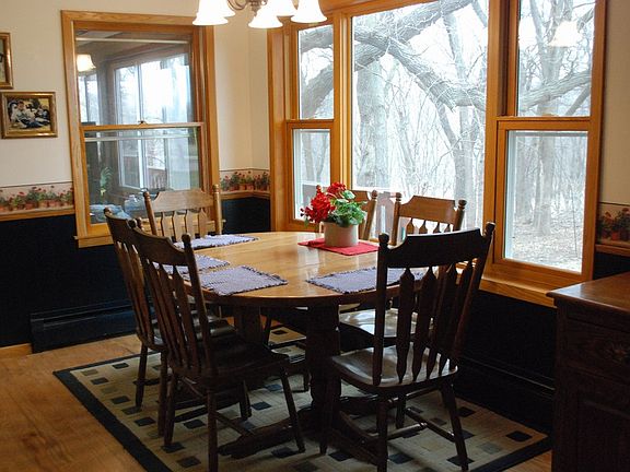 Dining Room w/ Side View to Woods