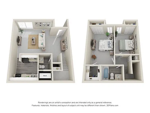 Floor plan 2X2 U