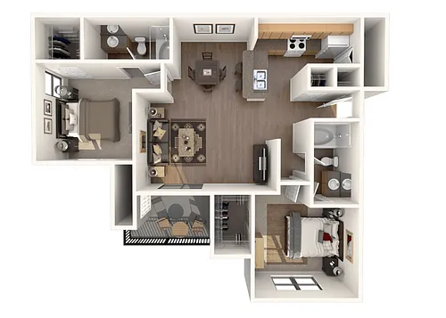 Floor plan B2 2X2