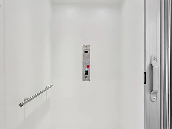 Modern elevator to main level