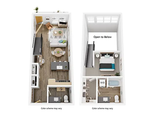 Floor plan One Bed One Half Bath J 1