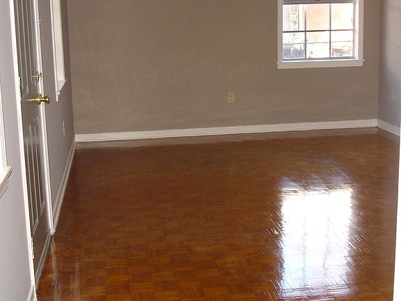 Living room with original wood flooring