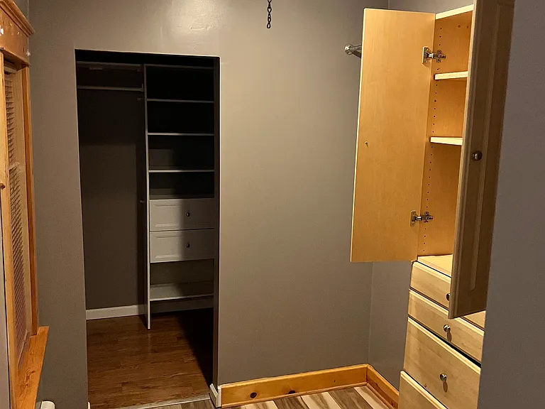 Master bedroom walk in closets