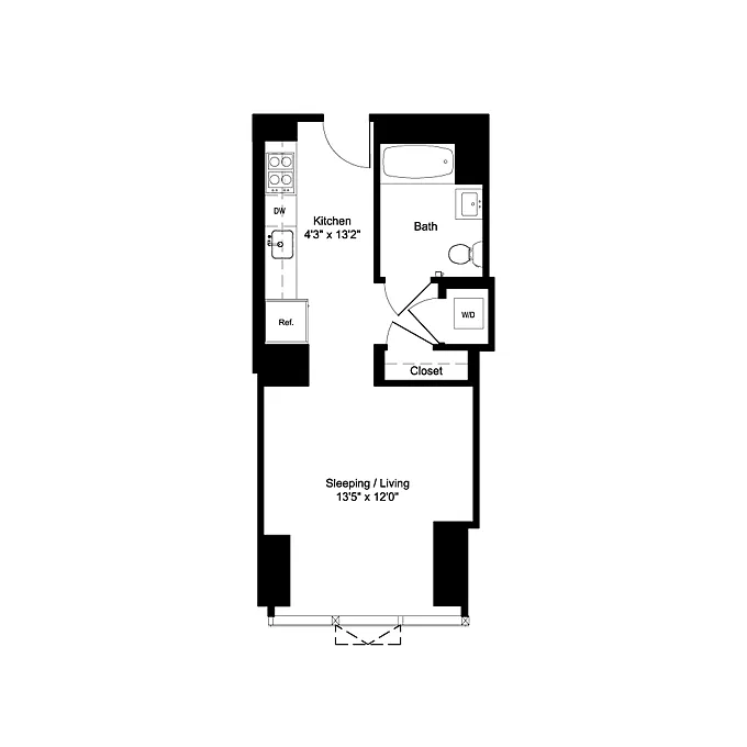 Floor plan Studio N 3-6