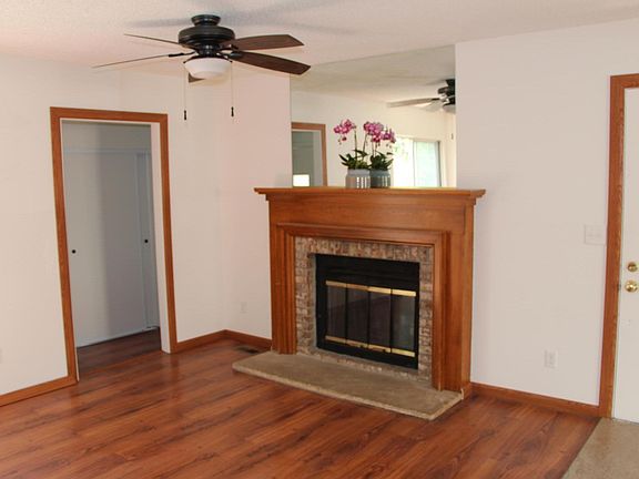 Living Room Wood Fireplace
