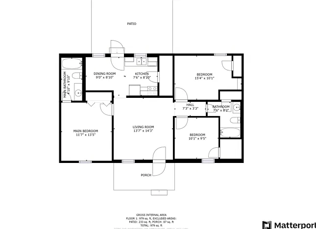 3 bed, 2.0 bath, 1008 sqft, $1,500 — Photo 2