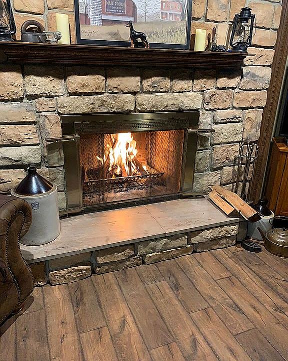 Wood Burning Fireplace in LR