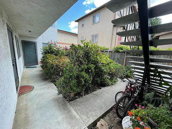 Garden area and stairway to the second story